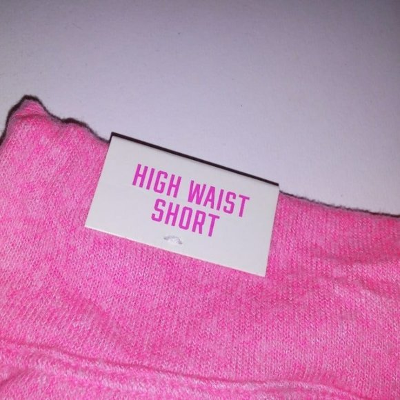 Victoria Secret PINK High Waist Short Small Solid Pink Sleepwear Bottom New With - Picture 6 of 6